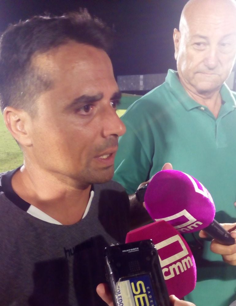 Fran Cano, entrenador del Toledo, tras el partido de este sábado 