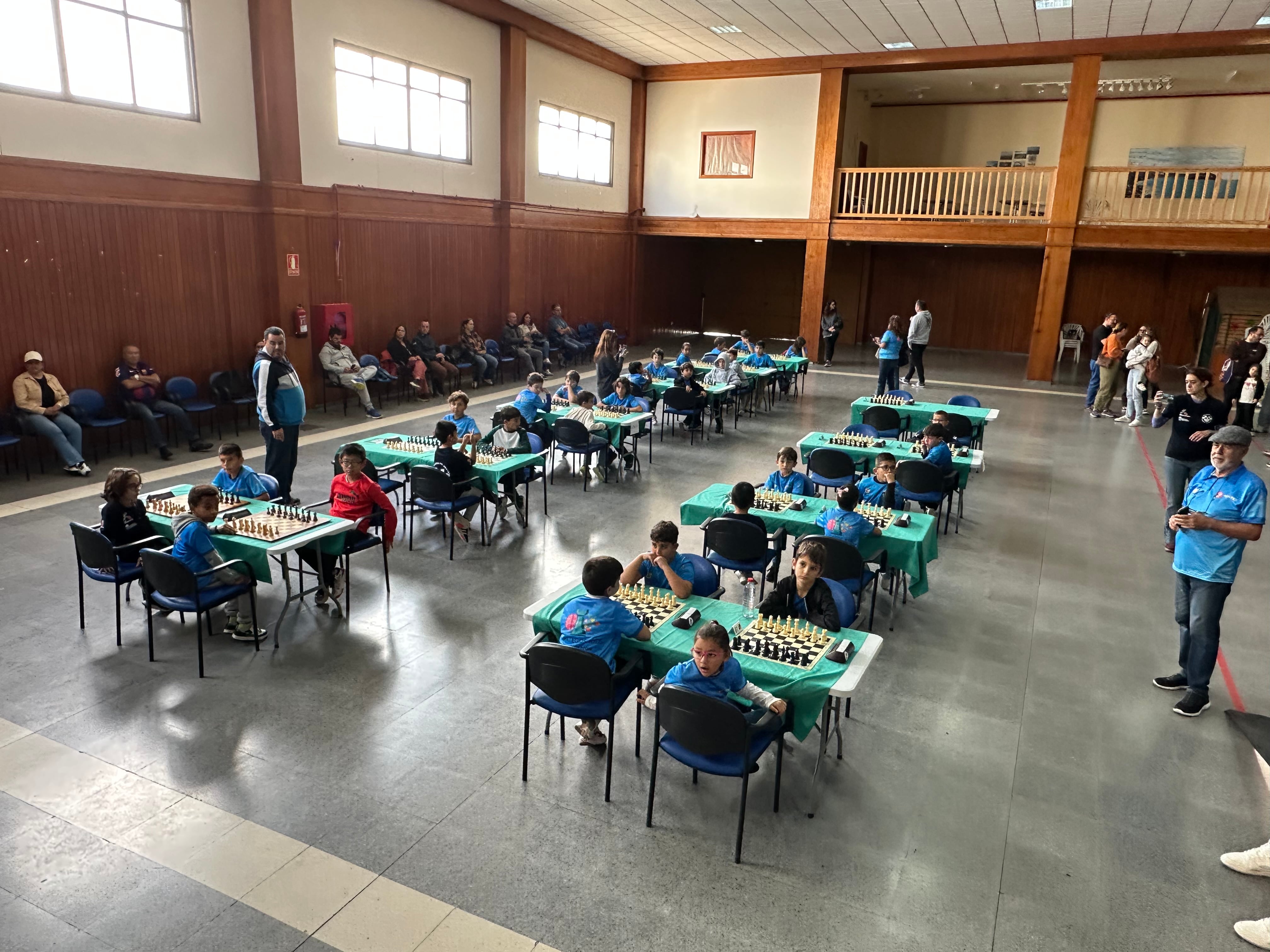 Participantes en el Campeonato Insular Sub-8 y Sub-10 de Ajedrez de Lanzarote.