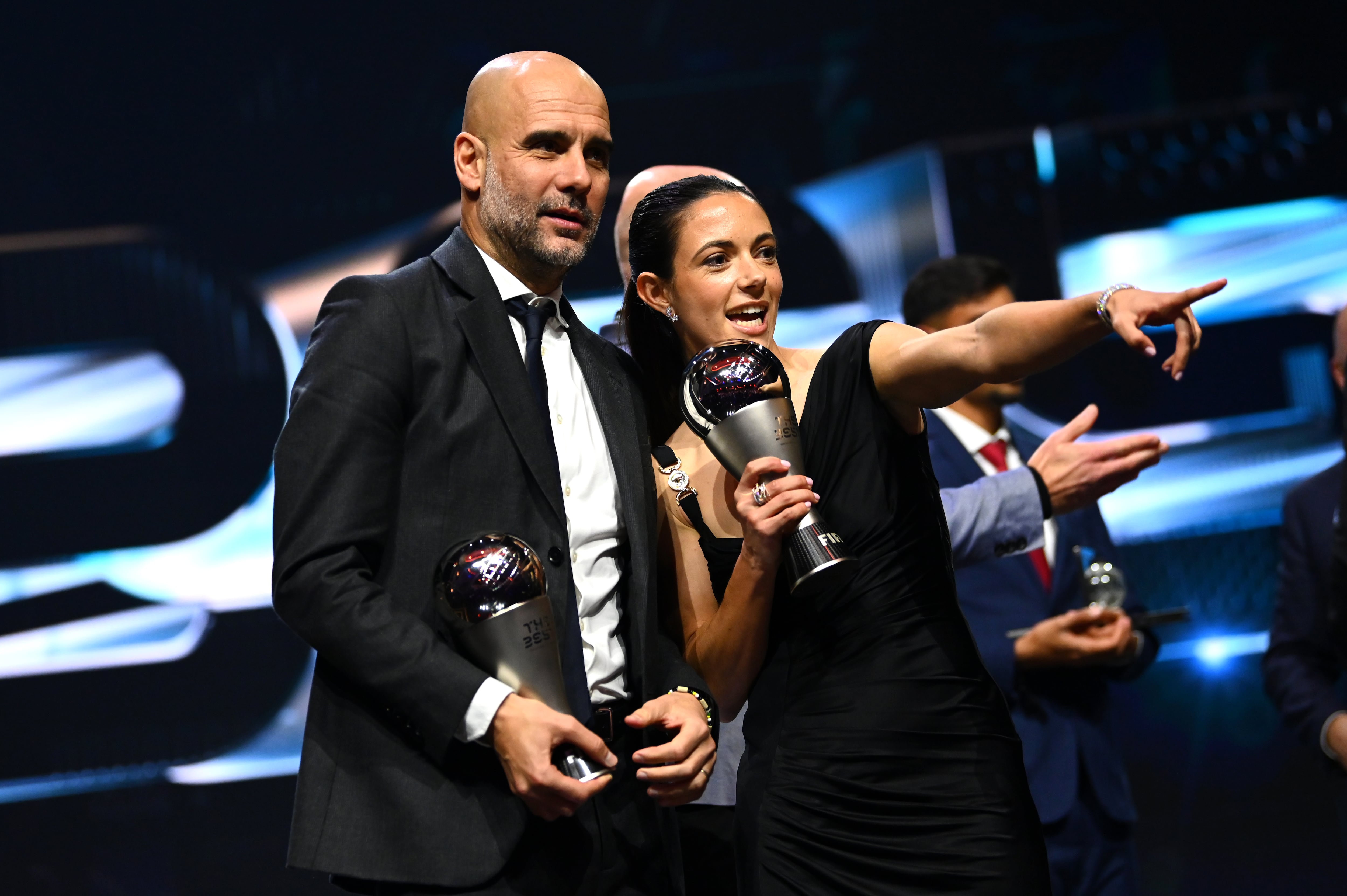 Pep Guardiola y Aitana Bonmatí.