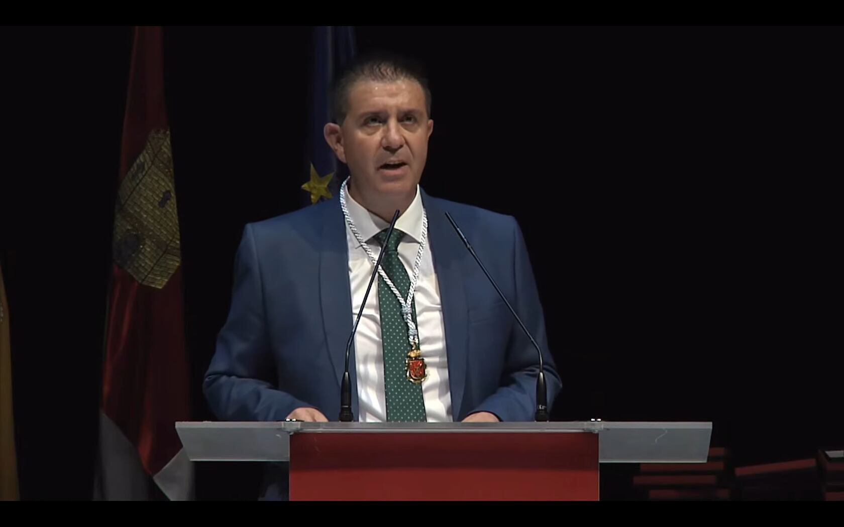 Santiago Cabañero, durante su discurso