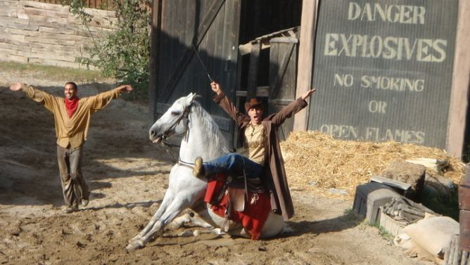Una imatge de l'espectacle del Far West a Port Aventura