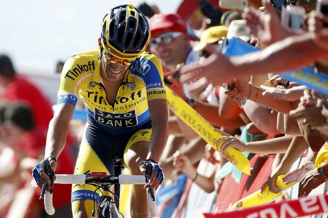 Contador, durante la Vuelta a España