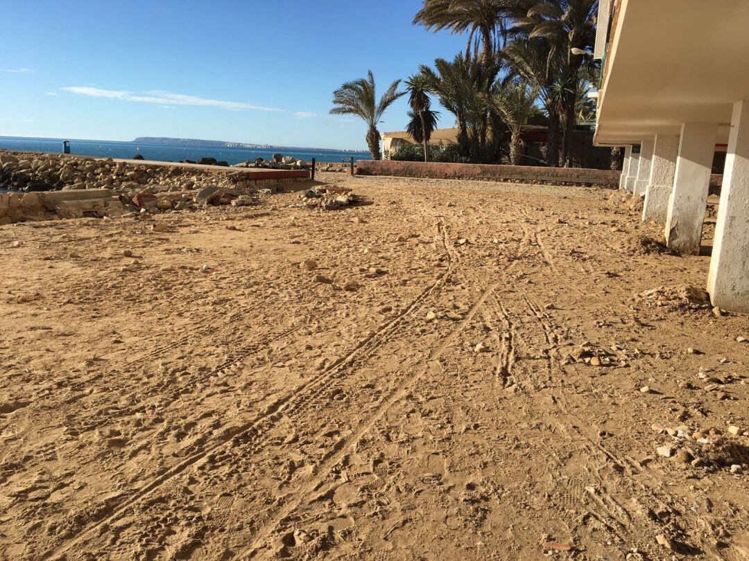 Desperfectos en la zona de Finca Adoc ocasionados por el temporal Gloria