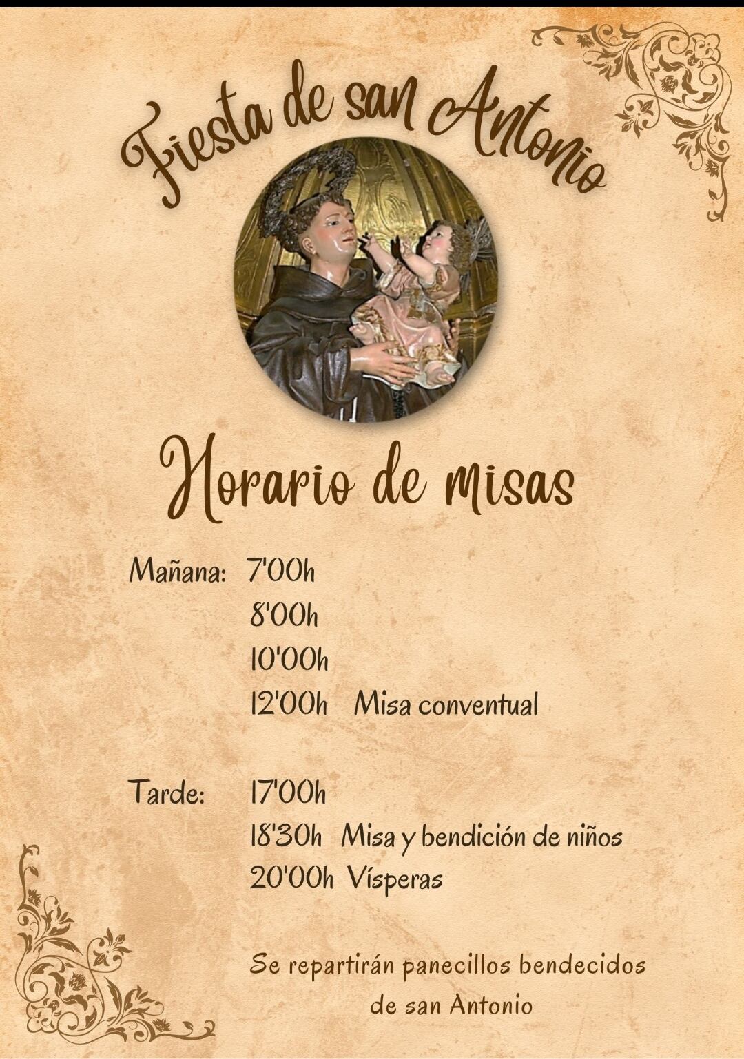 Cartel de las celebraciones de San Antonio en Huesca