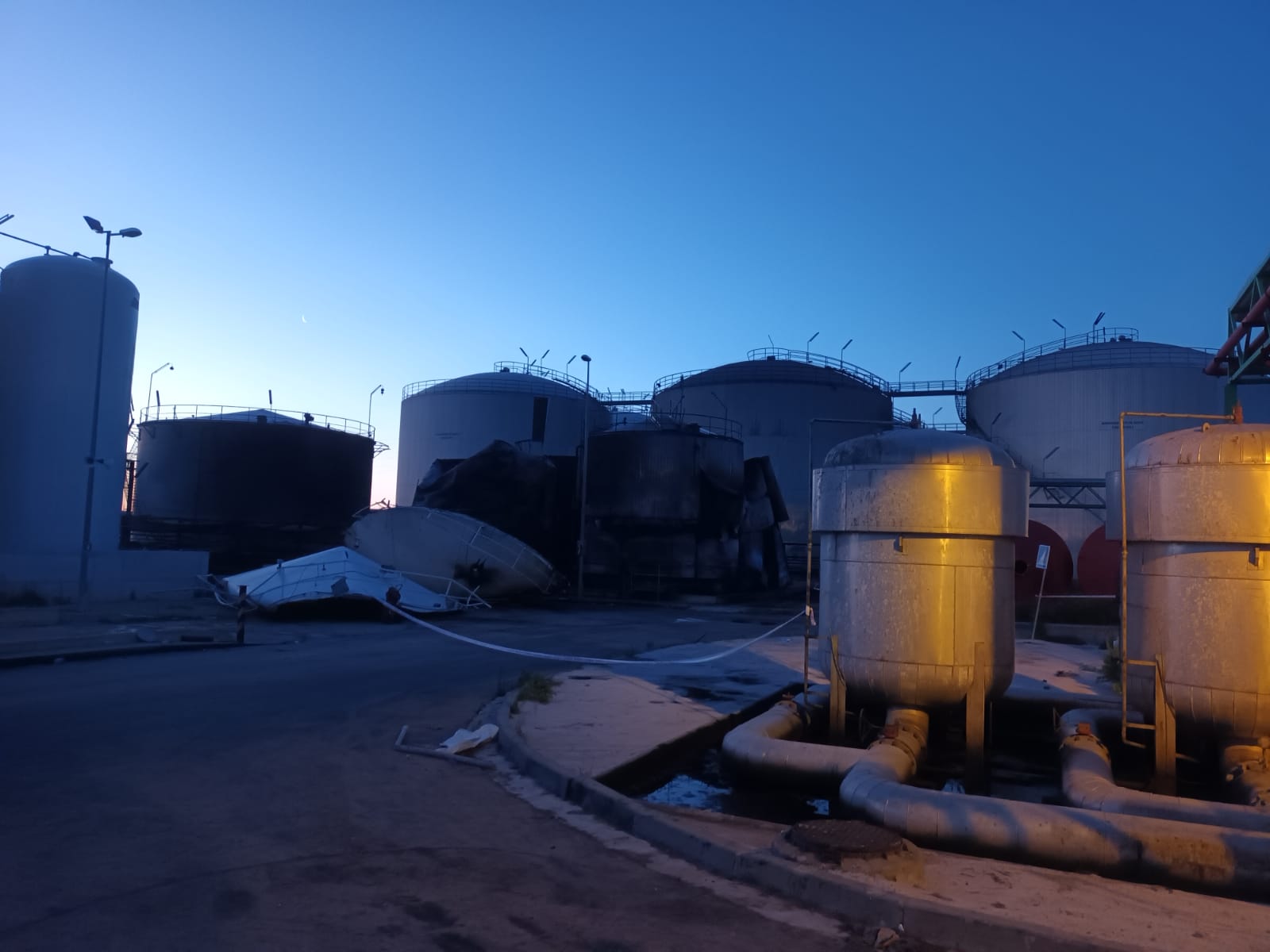 Planta de biodiésel de Calahorra esta mañana