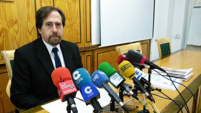 Ignacio García Sotos, durante la rueda de prensa que ha ofrecido este jueves