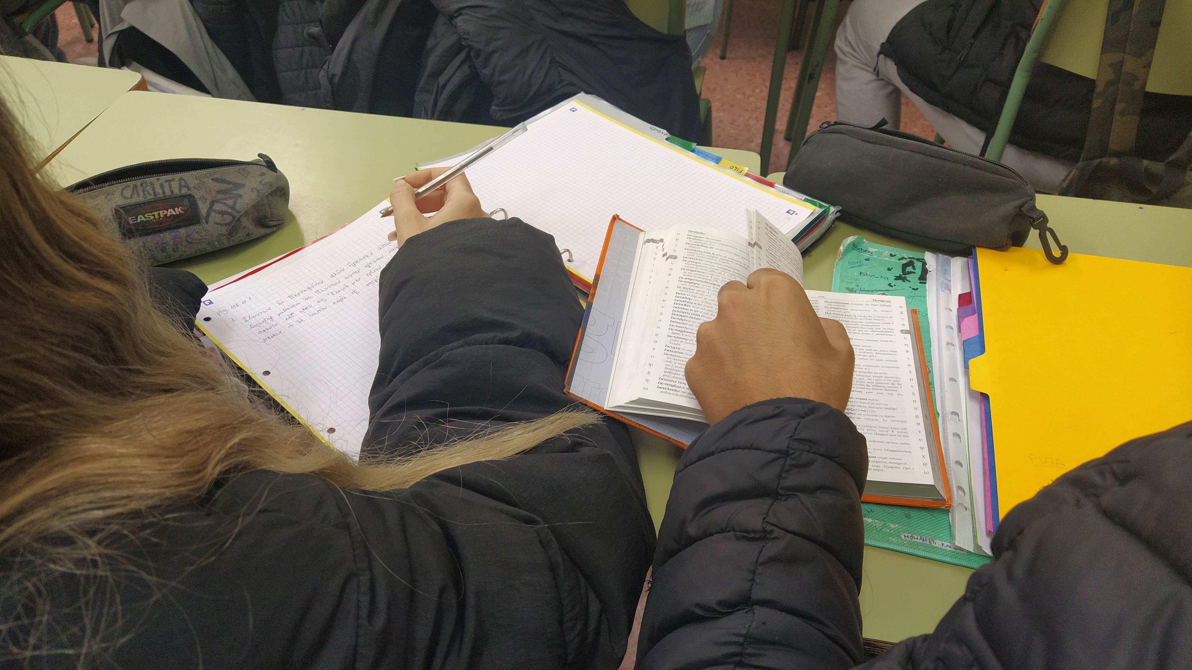 Alumnos en clase en un instituto.