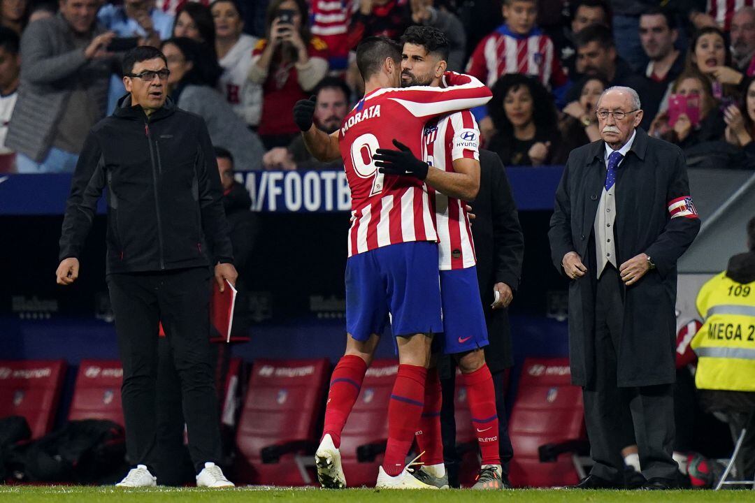 Diego Costa entró por Álvaro Morata en el partido de Liga ante el Athletic en el Wanda Metropolitano.