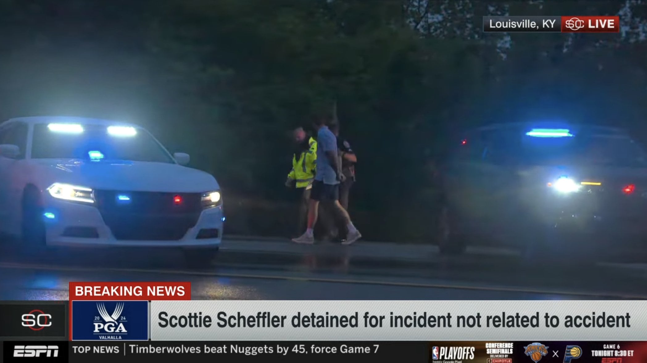 Policías esposan al número 1 del mundo del PGA, Scottie Scheffler