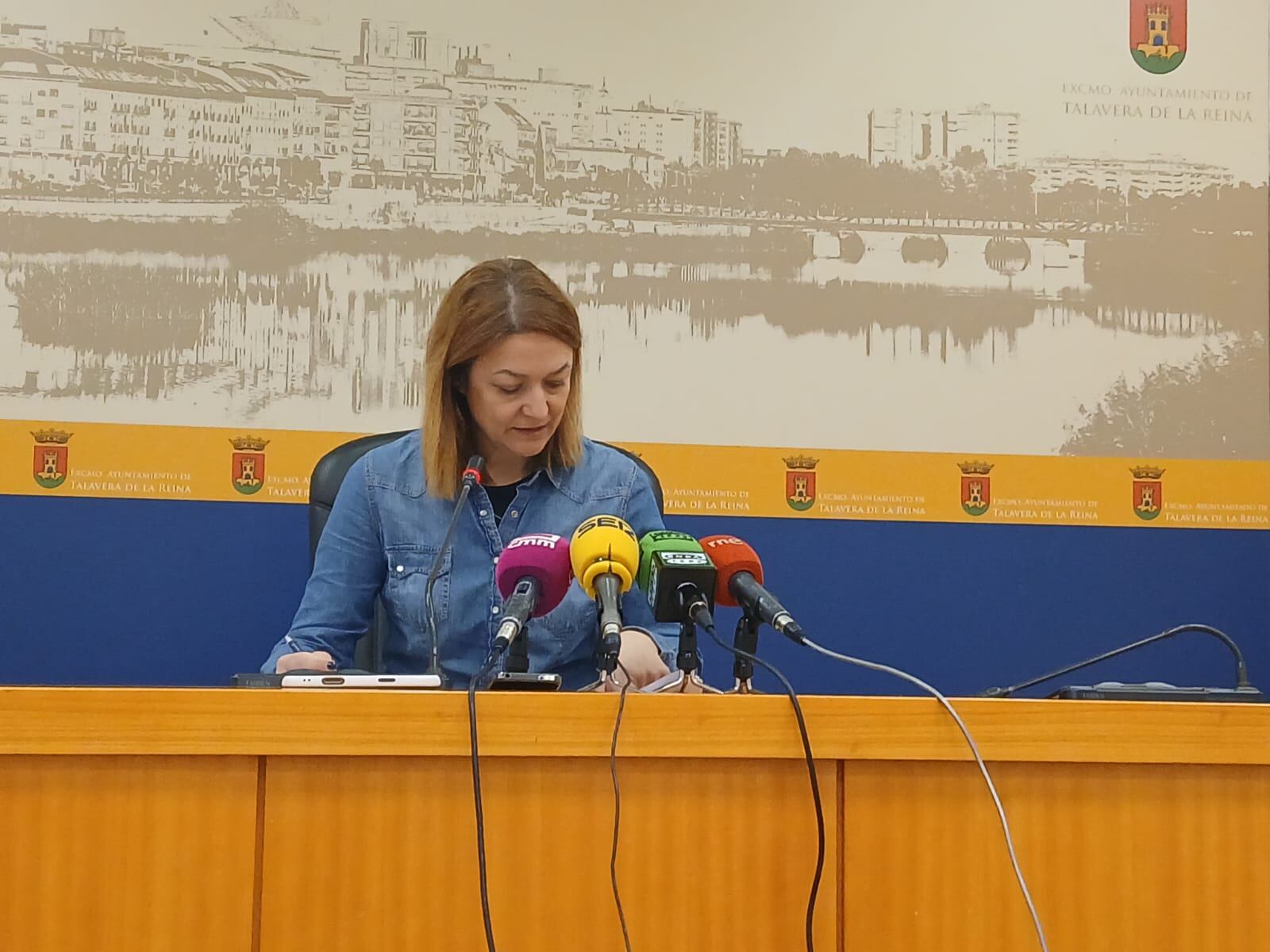 Gelen Delgado durante la rueda de prensa posterior a la Junta de Gobierno Local