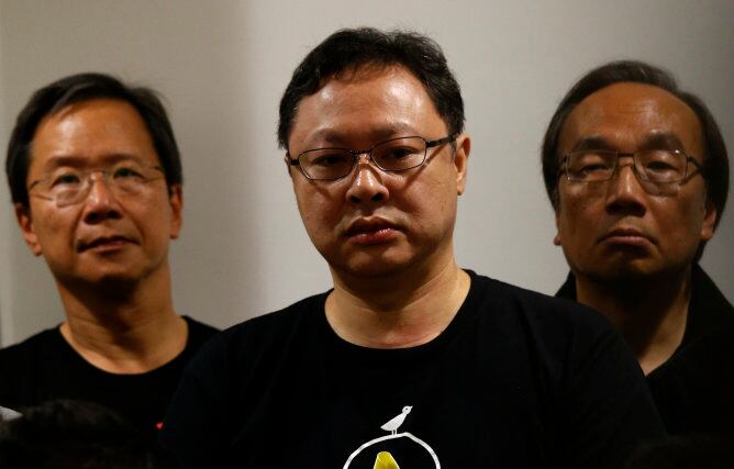 Benny Tai, uno de los fundadores del movimiento Occupy, que protesta por el control de la nominación de candidatos en Hong Kong