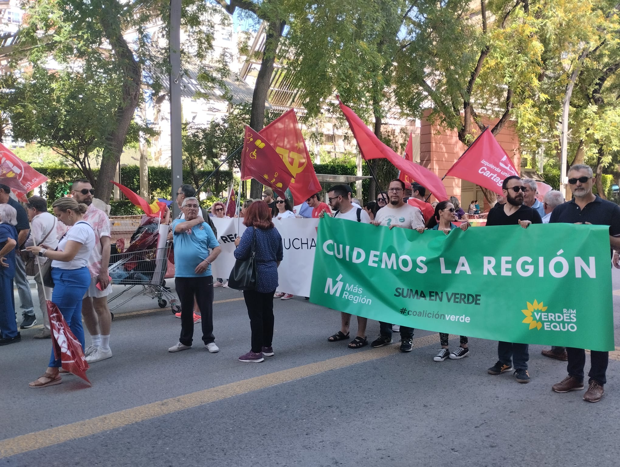 Manifestación en Murcia convocada por la Plataforma Unitaria de Colectivos
