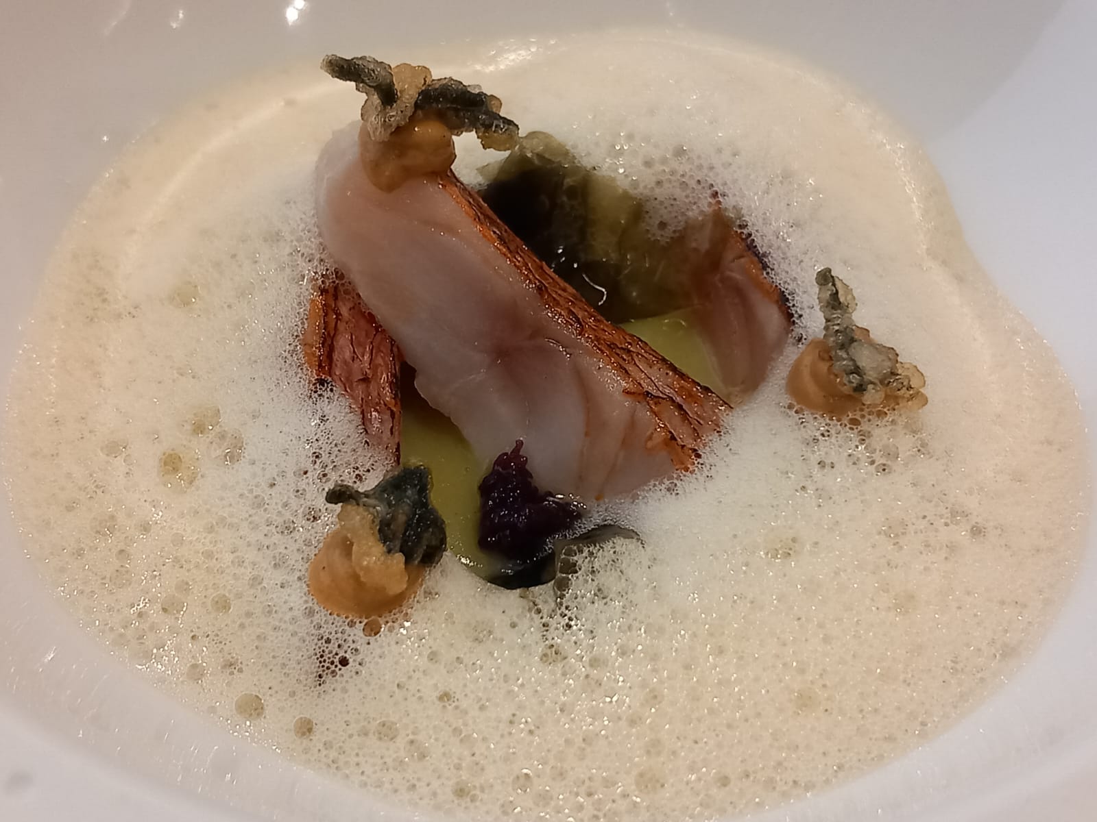 Caldereta de salmonete y algas