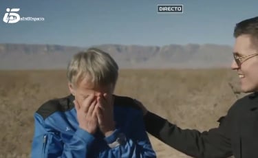 Jesús Calleja se emociona tras viajar al espacio este martes