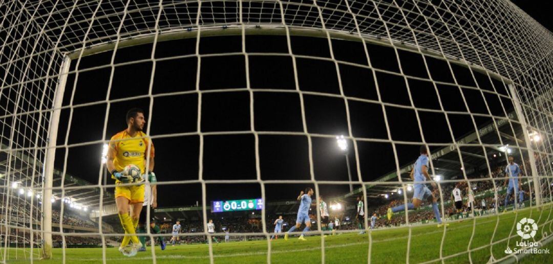El primer gol del Girona al camp del Racing va ser de Stuani a passada de Borja García.