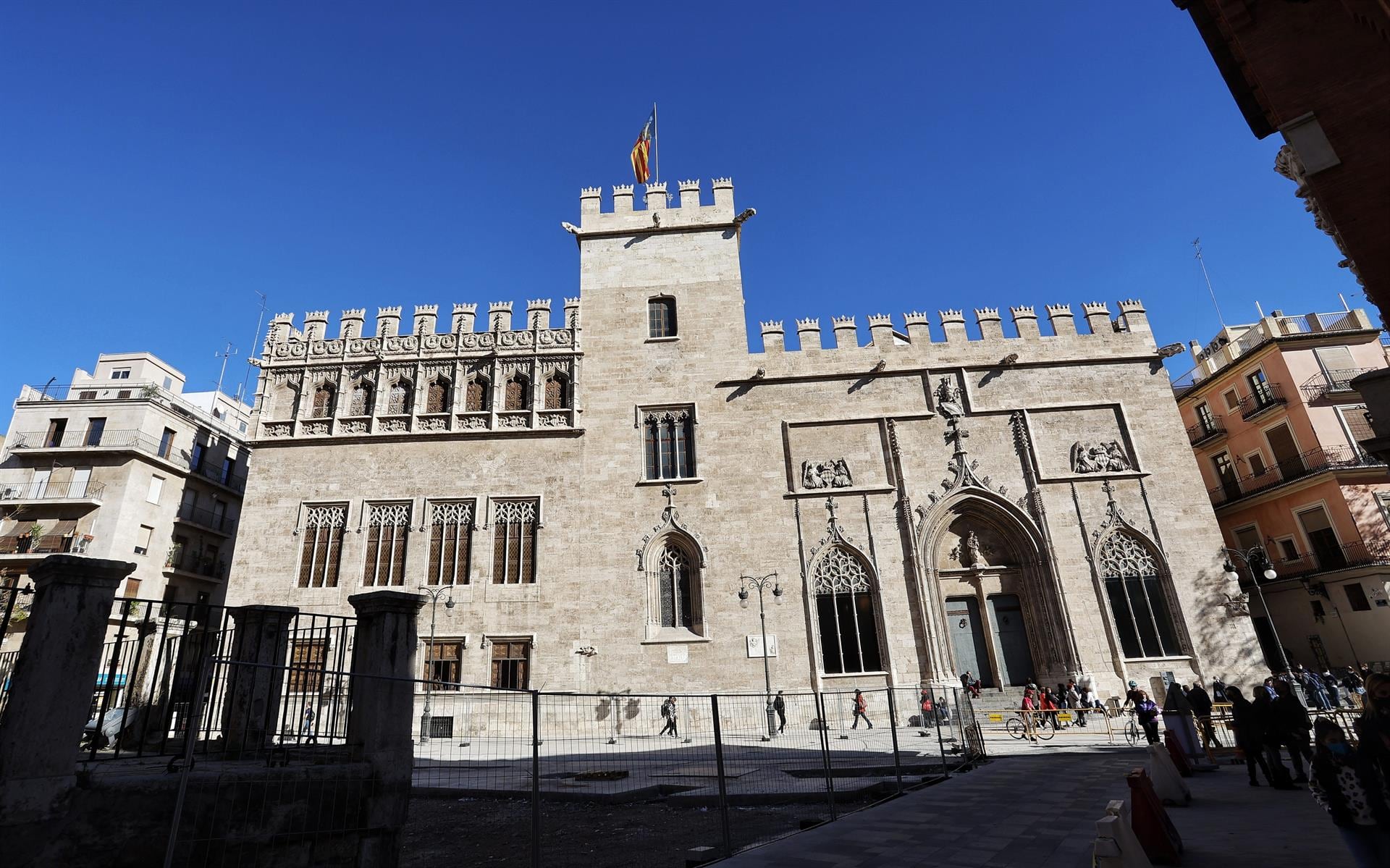 Imagen del exterior de la Lonja de València.