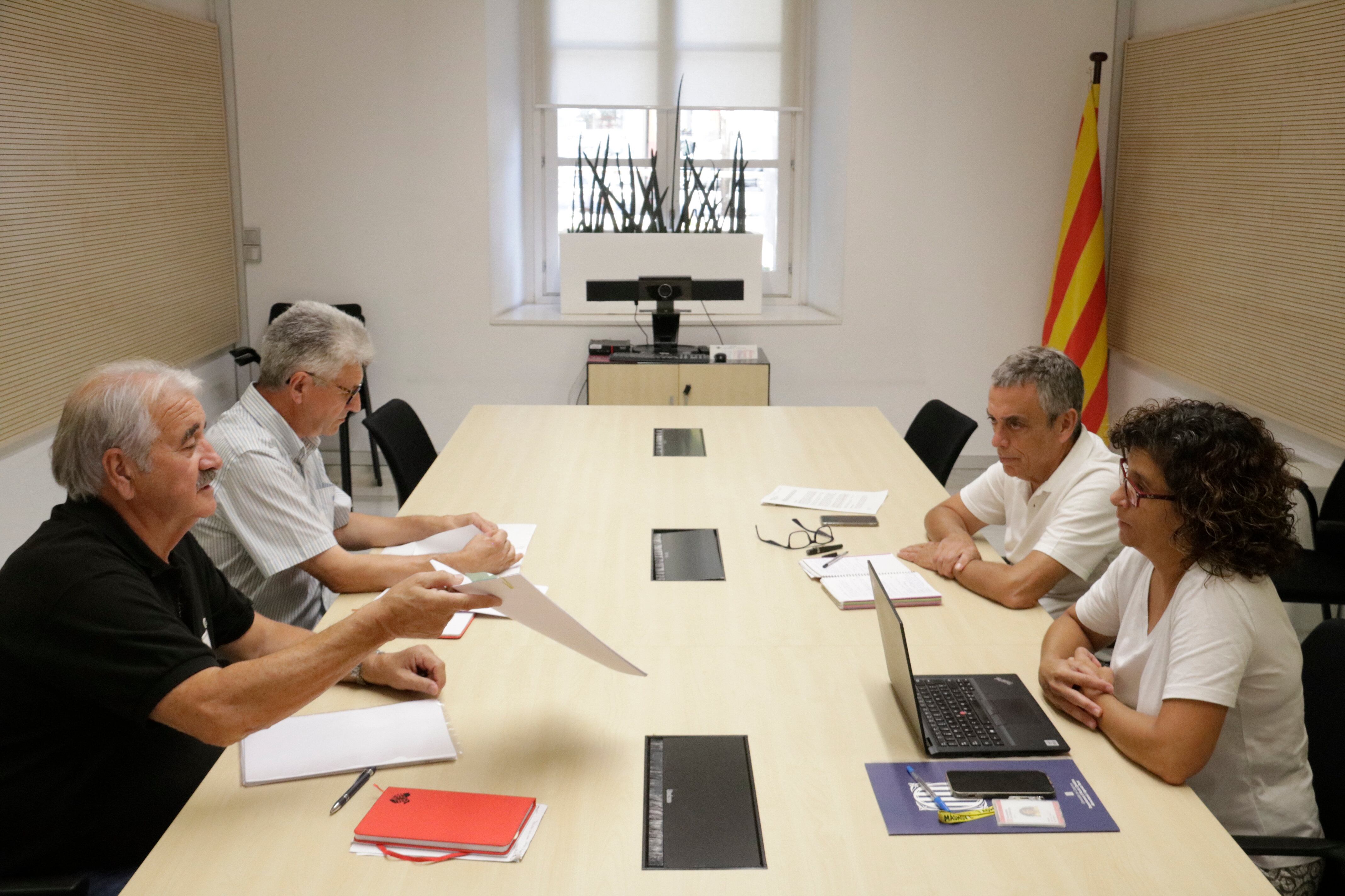 Un moment de la reunió celebrada aquest matí.