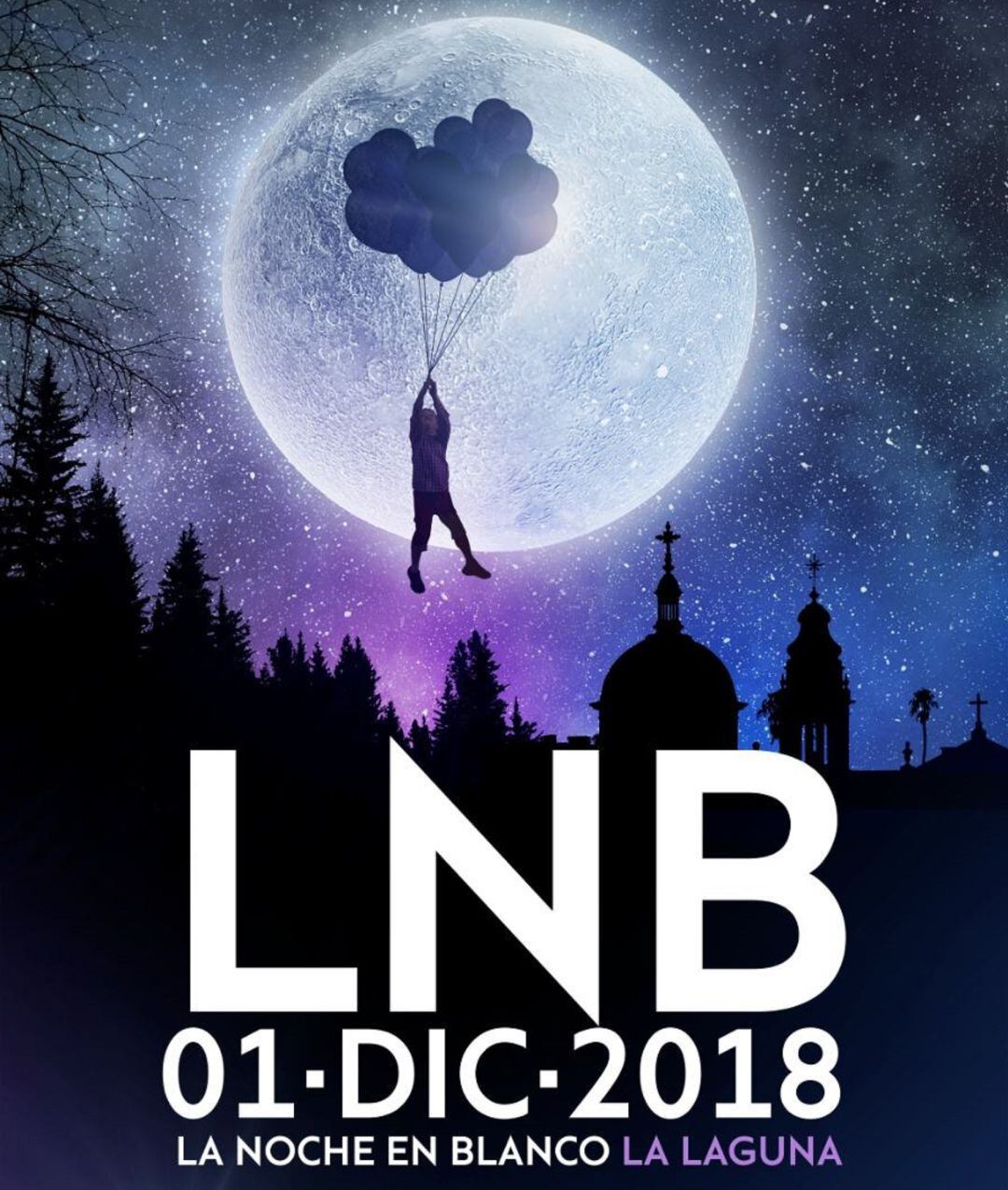 Nuevo cartel de la Noche En Blanco de La Laguna que se celebrará el próximo sábado, uno de diciembre