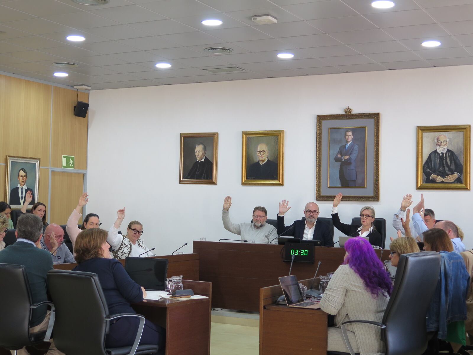 Un momento durante el pleno