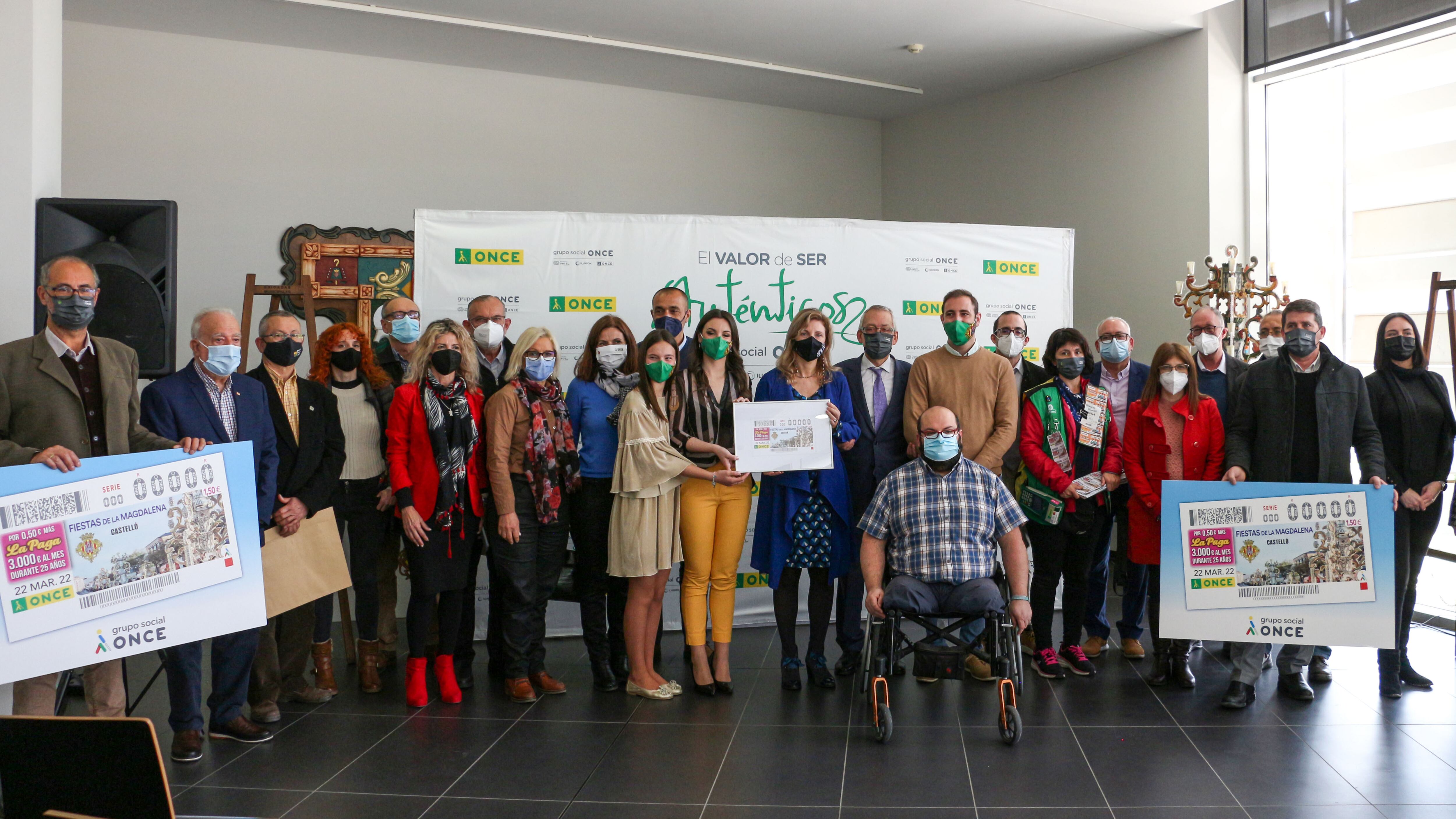 Presentación del cupón de la ONCE fiestas de la Magdalena