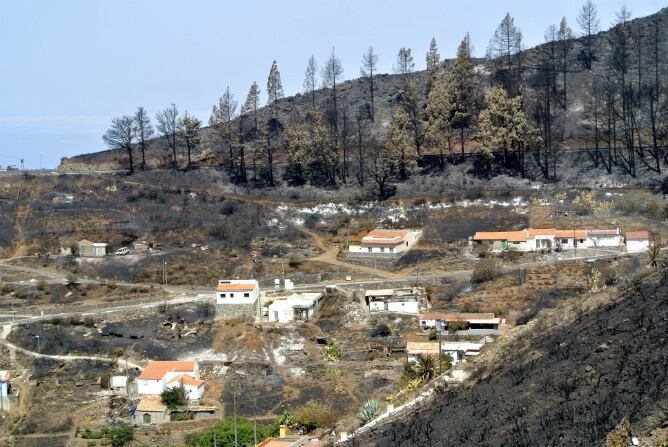 Imagen del muncipio de Vallehermoso en la isla de La Gomera donde se ha declarado un incendio