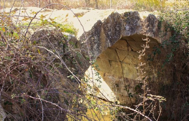 Puente romano en la hoz del río Gritos.