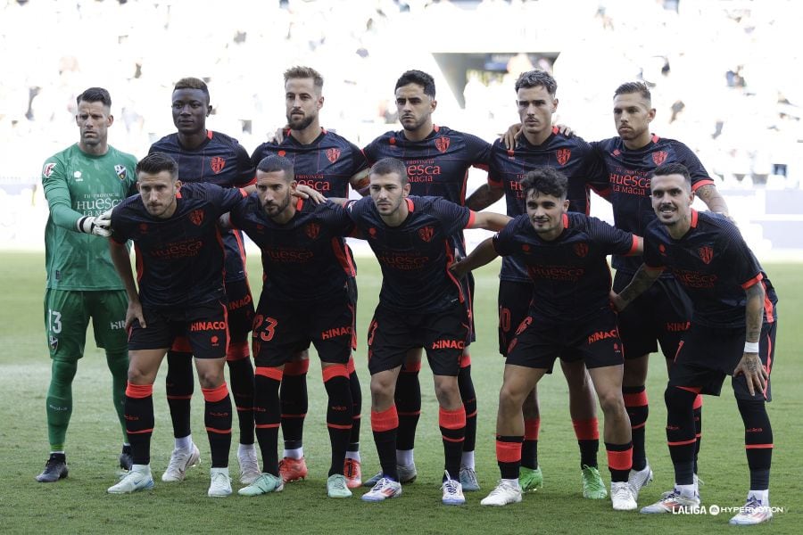 Once inicial que presentó la SD Huesca en Málaga el pasado sábado