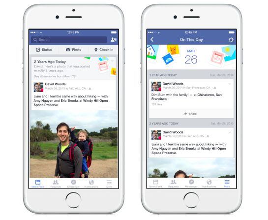 La nueva función de Facebook te muestra los recuerdos de hace varios años