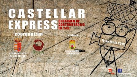 Cartel anunciador del certamen de cortometrajes Castellar Express