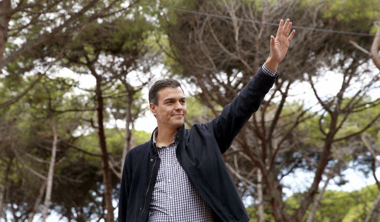 El secretario general del PSOE, Pedro Sánchez, durante su participación en la fiesta de la Rosa del PSC