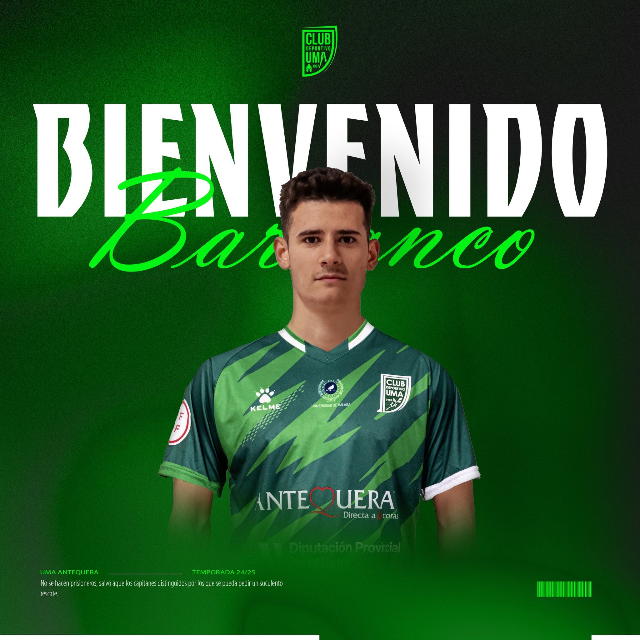 Javier Barranco, nuevo jugador del CD UMA Antequera/ CD UMA PHOTO