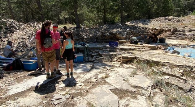 Excavación en el yacimiento conquense de Las Hoyas en julio de 2021.