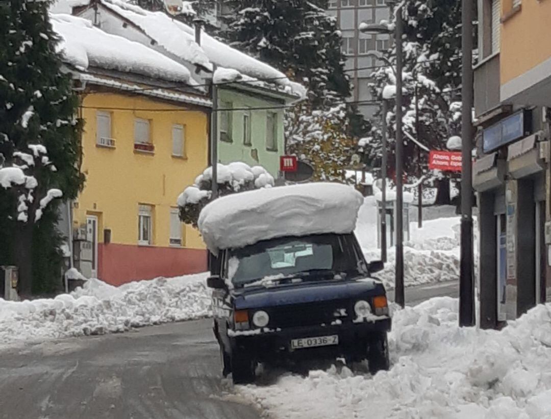 Imagen de Villablino tras la nevada