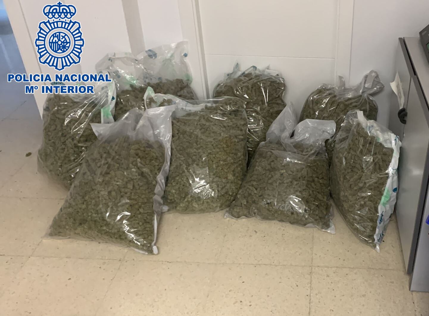 Marihuana de la que se ha incautado la Policía Nacional.