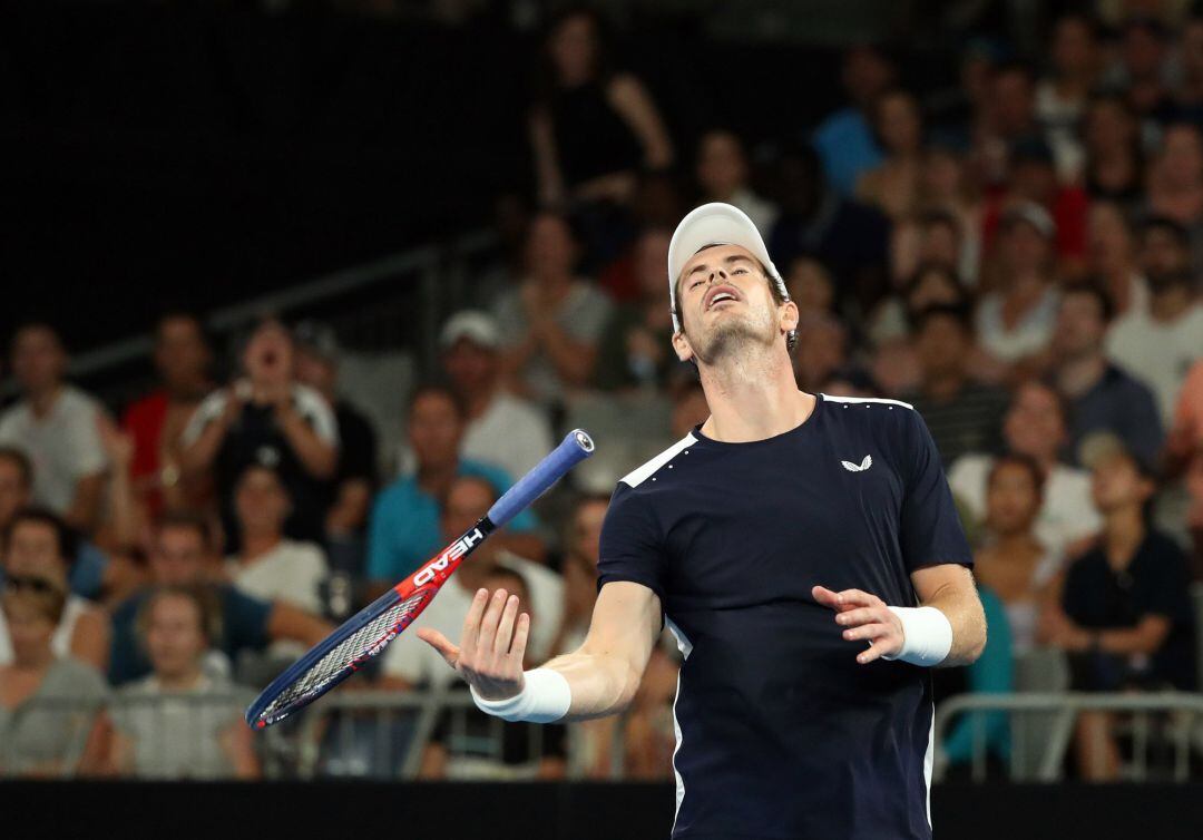 Andy Murray durante el encuentro ante Roberto Bautista en el Open de Australia