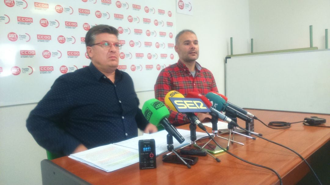 Javier García (UGT) y Óscar García (CCOO)