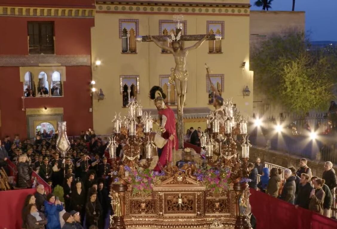 Imagen del Cristo de la Agonía en Carrera Oficial este Martes Santo. Foto: Diócesis TV.