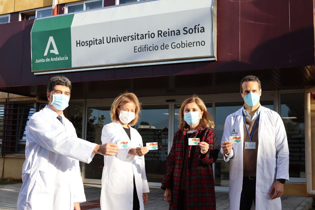 José María Dueñas, Valle García, María Jesús Botella y el oftalmólogo Javier Jiménez Almenara, han hecho balance de la actividad de trasplantes en el Hospital Reina Sofía de Córdoba durante 2020