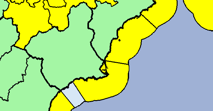 Aviso amarillo por olas de hasta 3 metros en la costa de Cartagena y Mazarrón