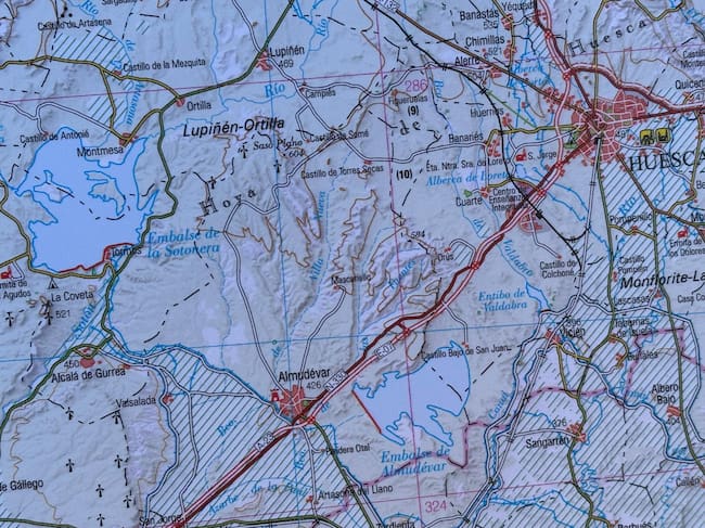 El nuevo mapa ya recoge el embalse de Almudévar