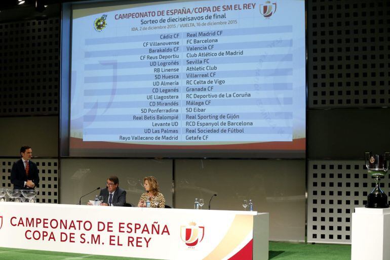 Vista general del sorteo de los dieciseisavos de final de la Copa del Rey