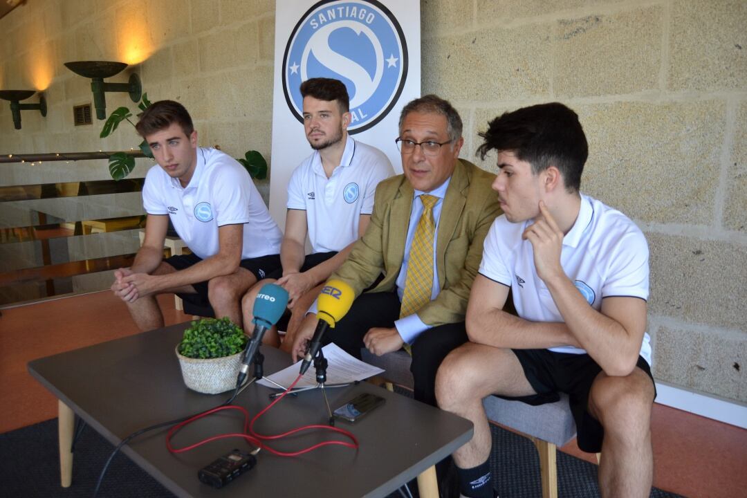 Montiel, Álex Motos, Ramón García y Dani &quot;Zurdo&quot;, en la acto de presentación de hoy