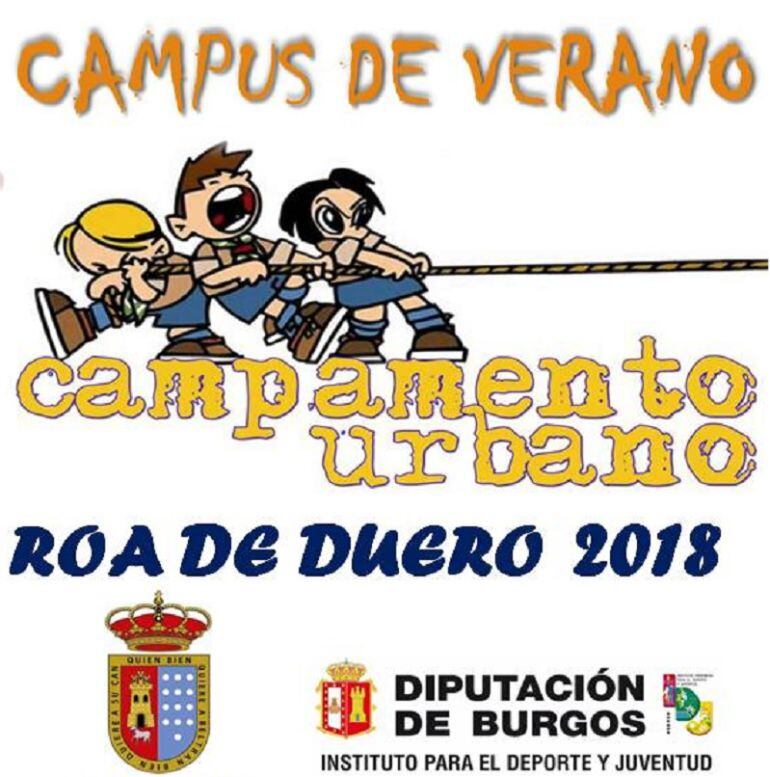 Cartel del Campus de Verano del Ayuntamiento de Roa.