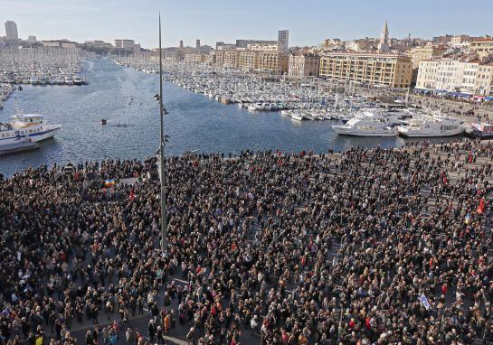 Manifestación en Marsella