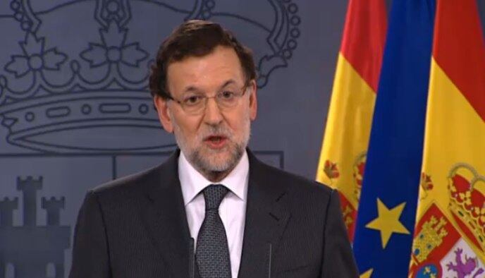 Mariano Rajoy, en roda de premsa acompanyat del president de la Comissió Europea, Durao Barroso