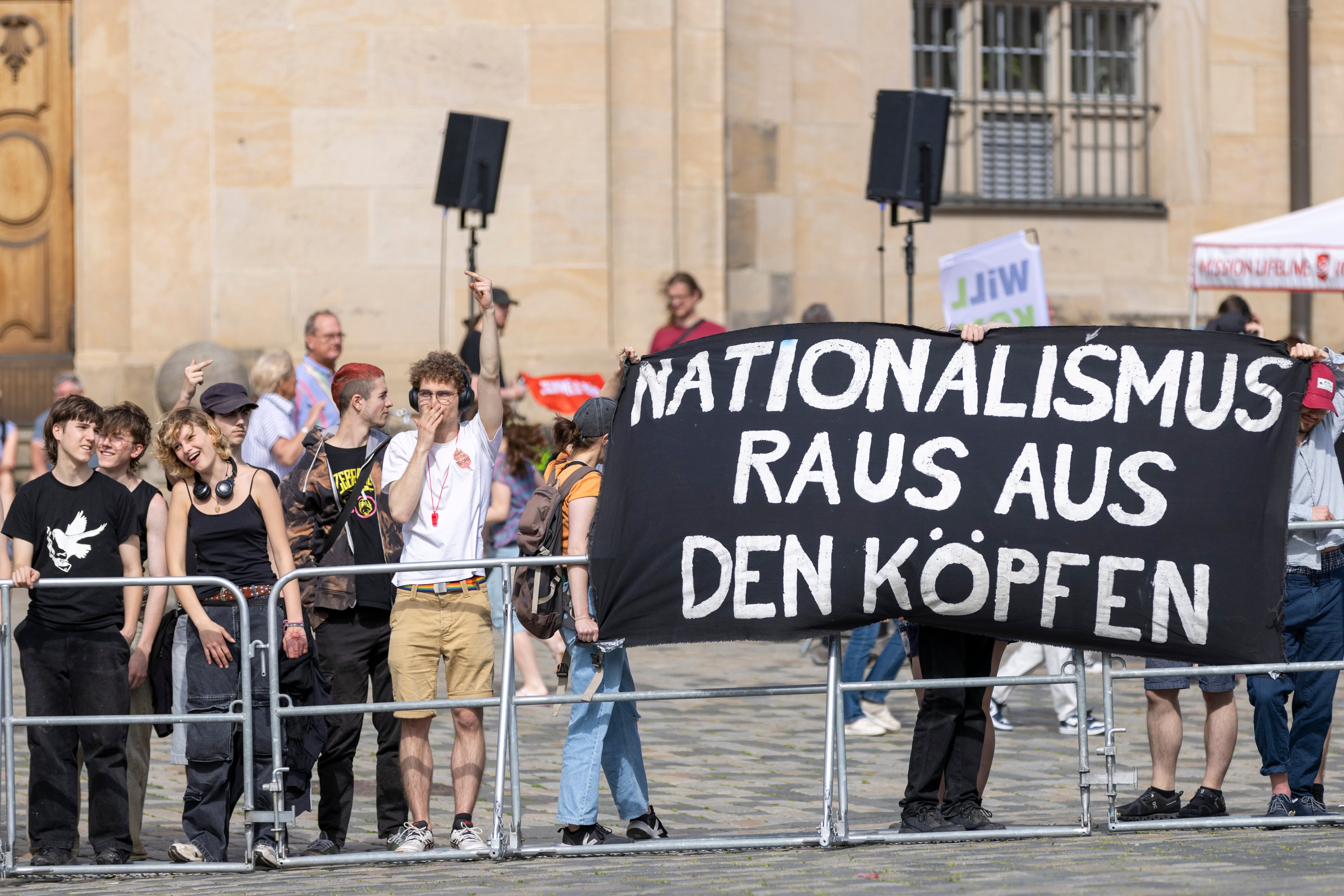 Protesta contra la ultraderecha en Alemania.