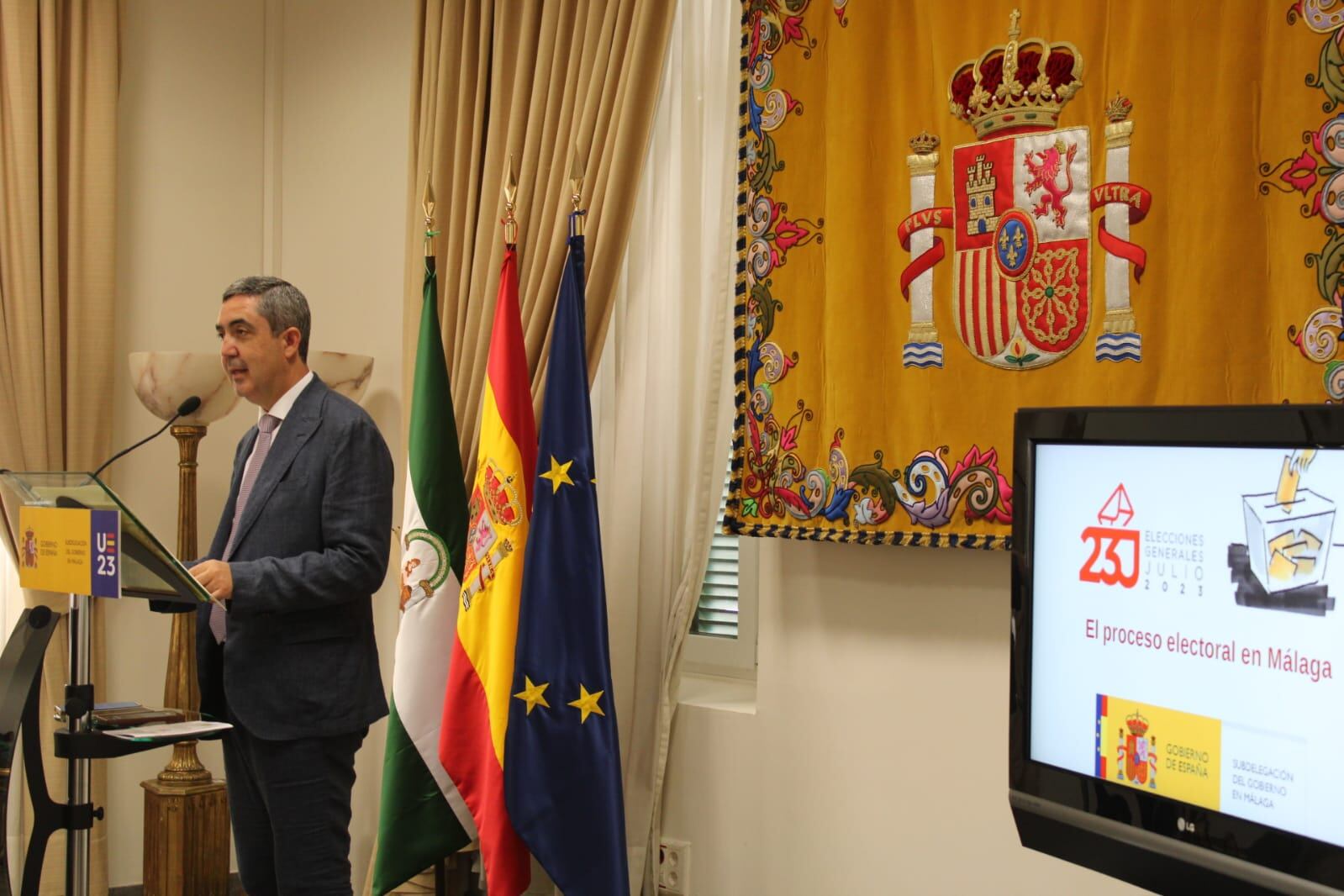 Presentación del dispositivo electoral del 23J en la subdelegación del Gobierno (Málaga) // Subdelegación del Gobierno