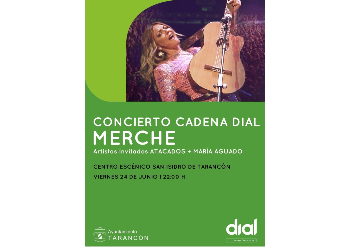 Concierto de Merche, Atacados y María Aguado el 24 de Junio en Tarancón