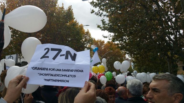 Momento de la manifestación.