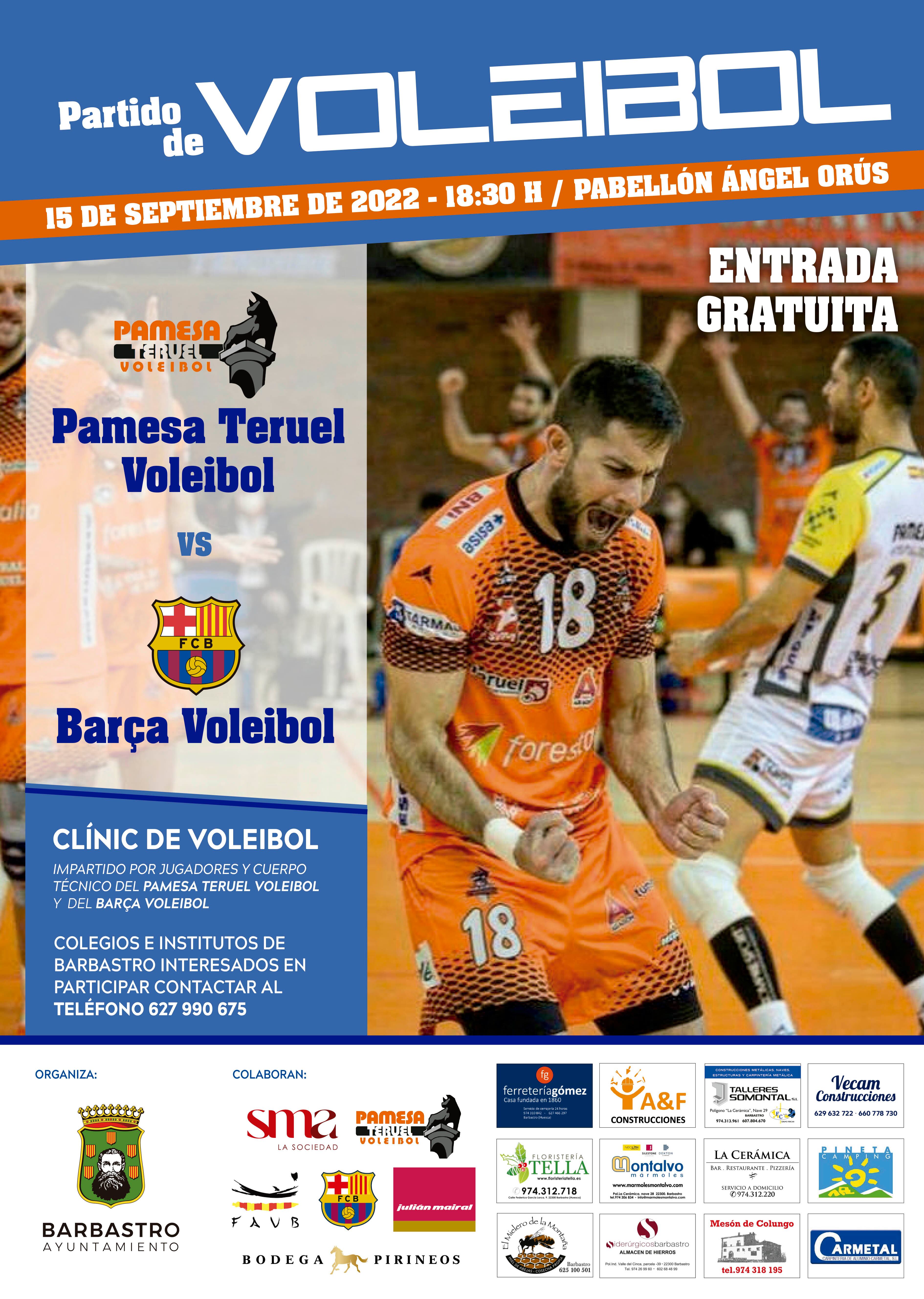 Barbastro disfrutará del voleibol este jueves